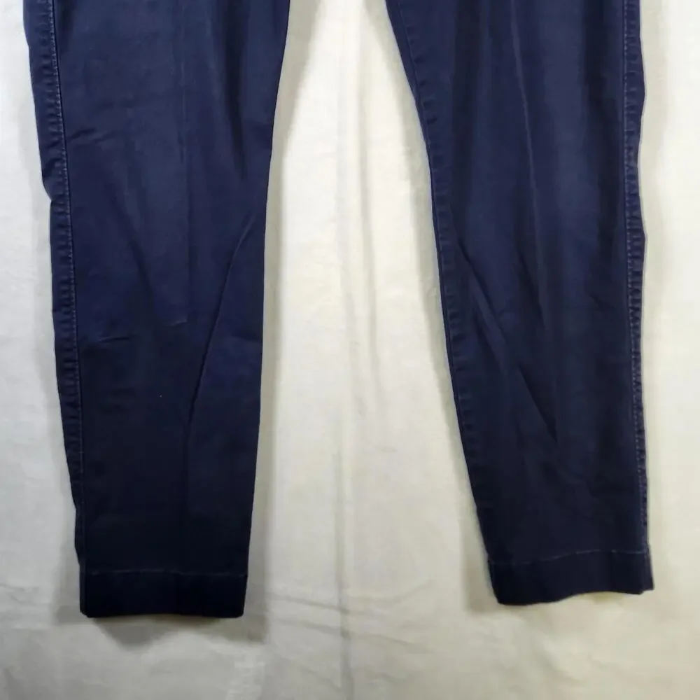 J.Crew Flex Skinny Chino Pants W36 L30 Navy Blue Stretch Casual Workwear‎